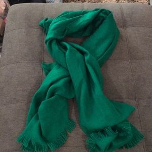 Oversized forest green scarf